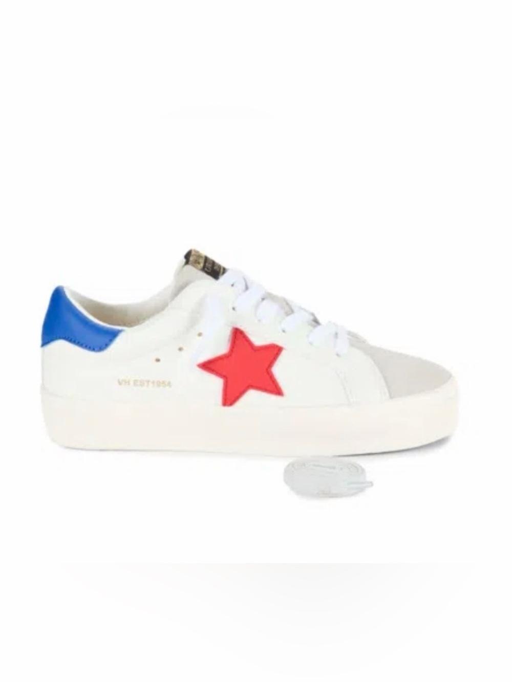 VINTAGE HAVANA
Women's Lucy Star Sneakers In White Red Blue